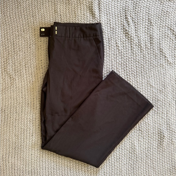 Daisy Fuentes Black Straight Leg Pants Size 12 Business Casual Work Attire - Picture 1 of 5